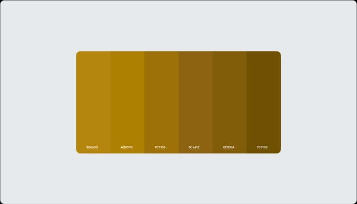 Image for Color Variations of Gold Color