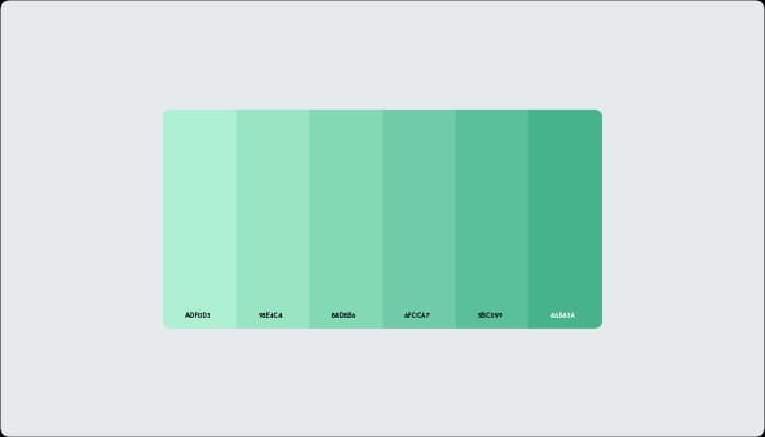 Image for Color Variations of Mint Color