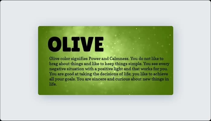 Image for Olive Color Psychology