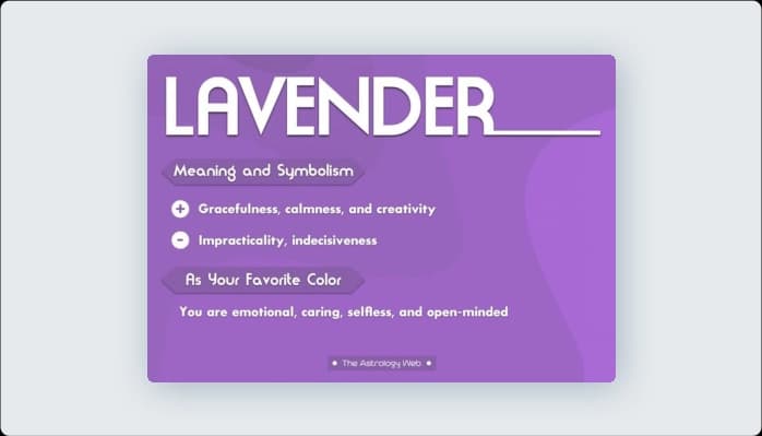 Image for Common associations with lavender color