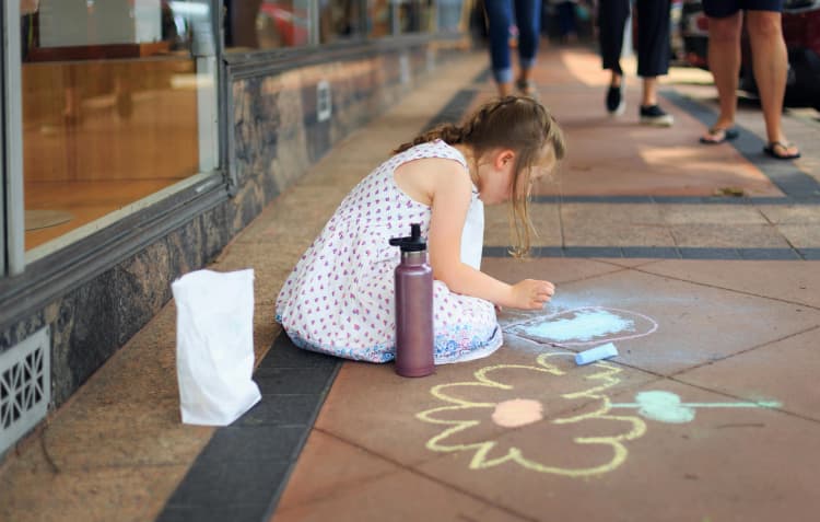 Sidewalk Chalk Art Fun