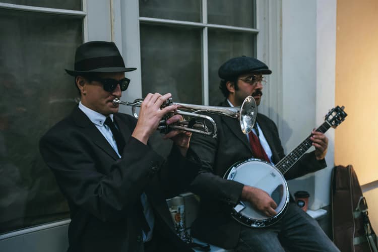 Jazz Musicians on Street