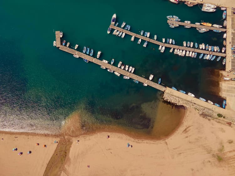 Aerial Marina and Beach