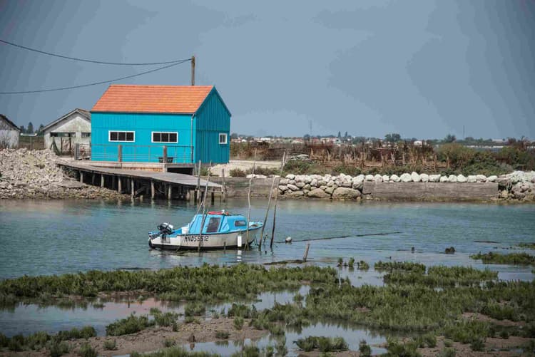 Coastal Blue Fishing Hut