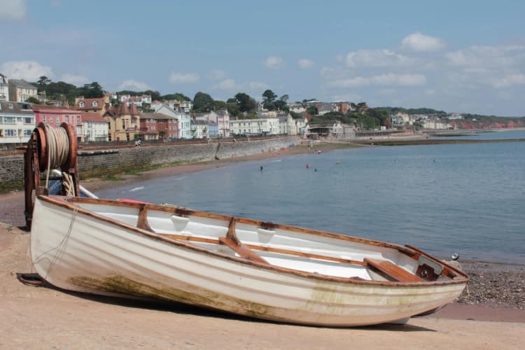 Coastal Town Beach Scene