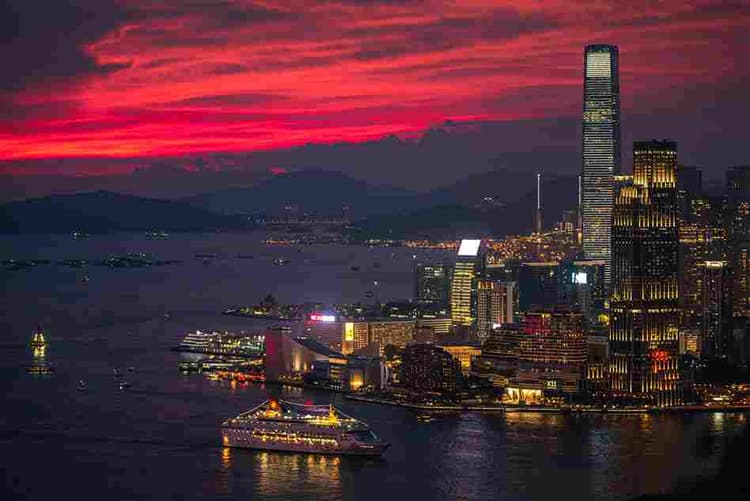 Hong Kong Sunset Skyline