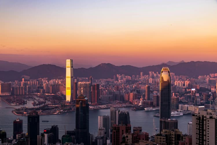 Hong Kong Sunset Skyline