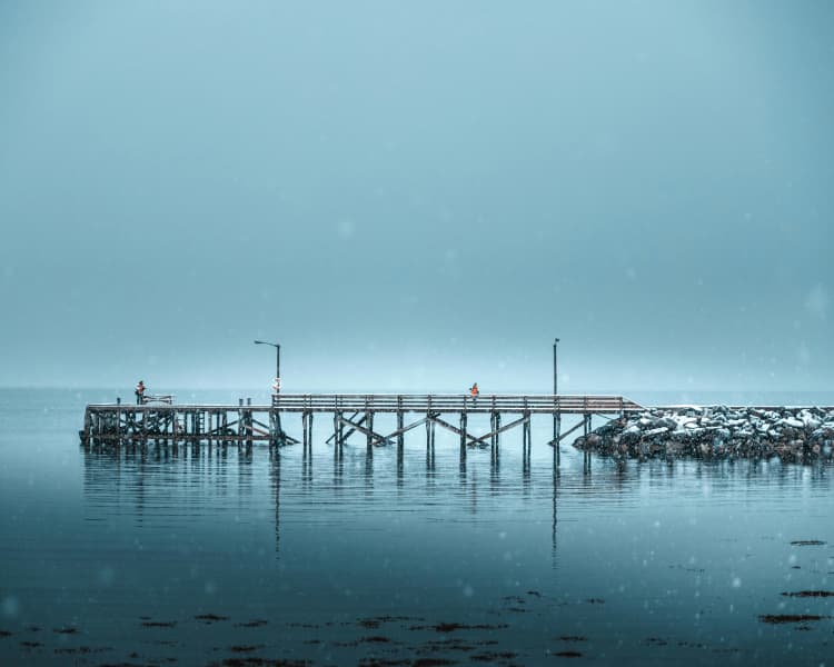 Misty Pier at Dawn