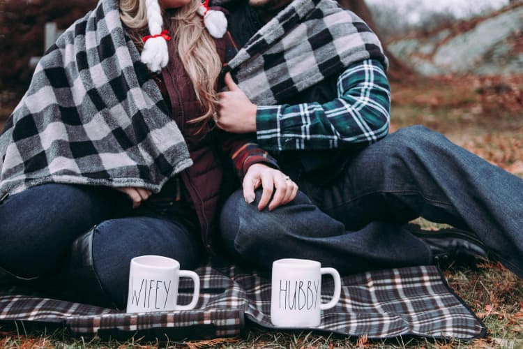 Cozy Winter Couple Picnic