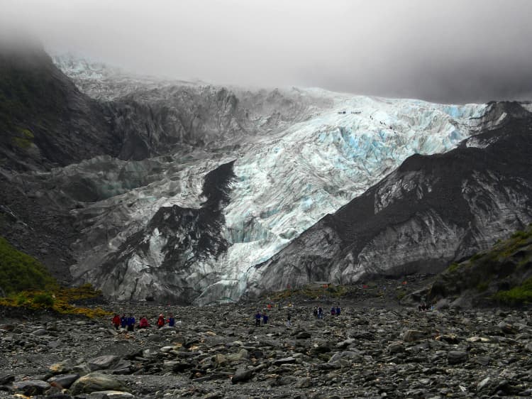 Glacier Hike in Fog