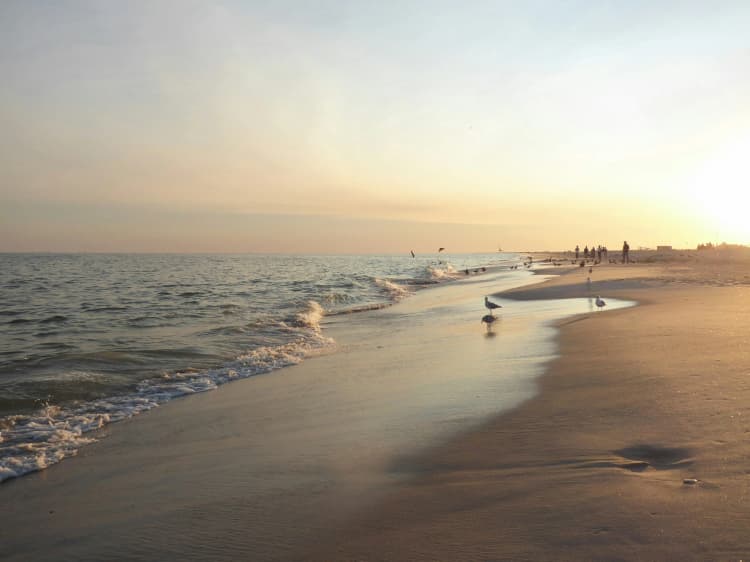 Serene Sunset Beach Scene