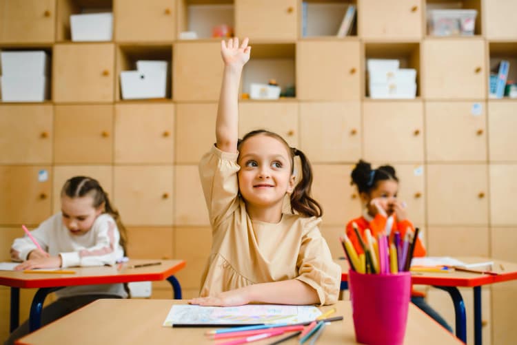 Eager Student Raises Hand