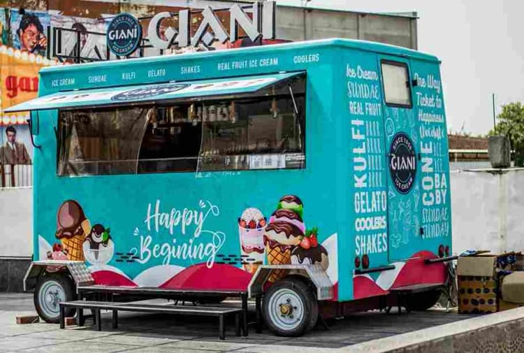 Turquoise Ice Cream Truck