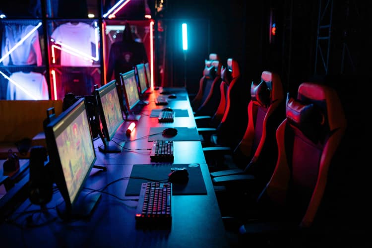 Neon Gaming Setup Arena