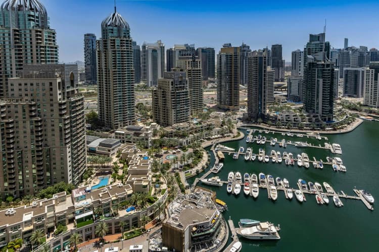 Dubai Marina Skyline View