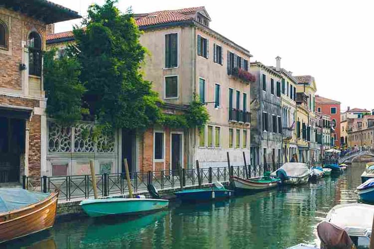 Venetian Canal with Boats