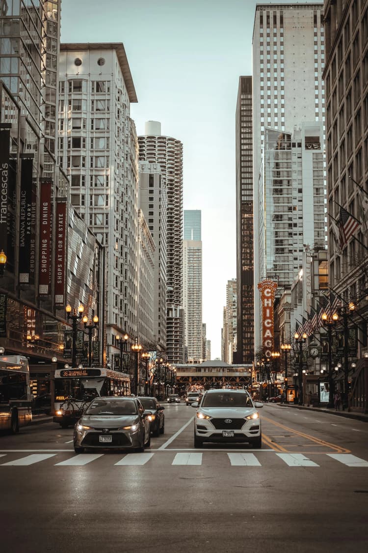 Chicago Street at Dusk