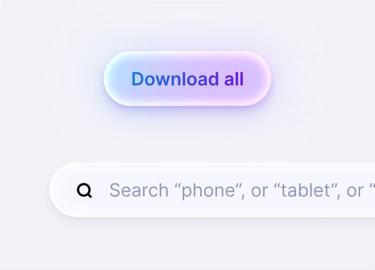 Faded gradient buttons