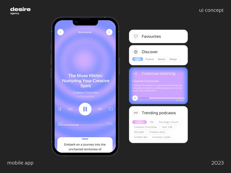 Gradient app design