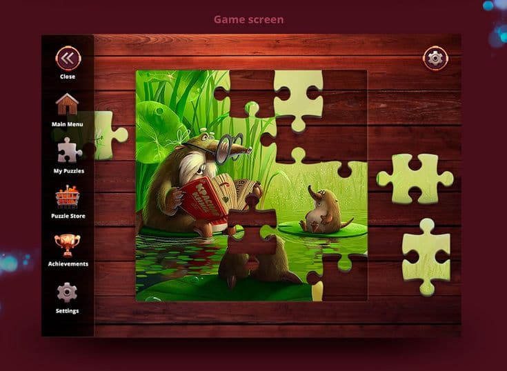 Puzzle game UI