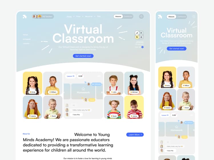 Virtual classroom setup