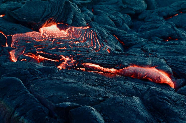 Molten Lava Flow Eruption