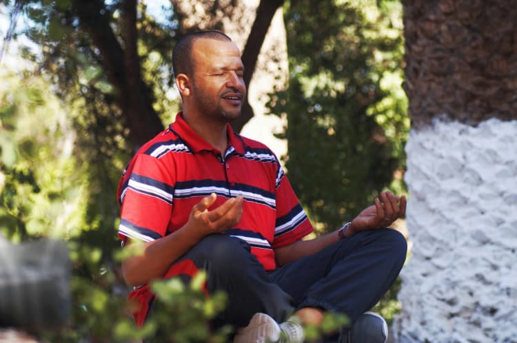 Meditative Man in Nature