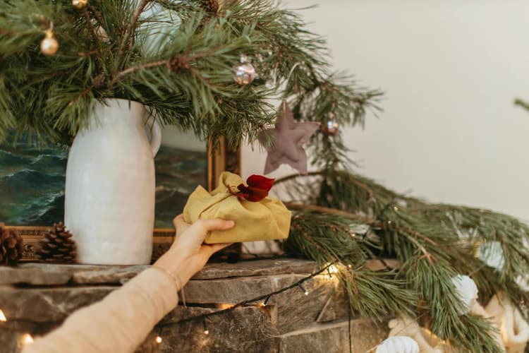 Festive Gift Under Pine