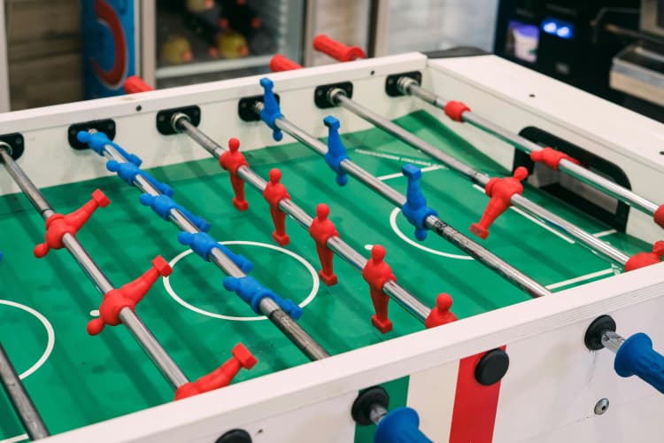 Foosball Table Game Setup