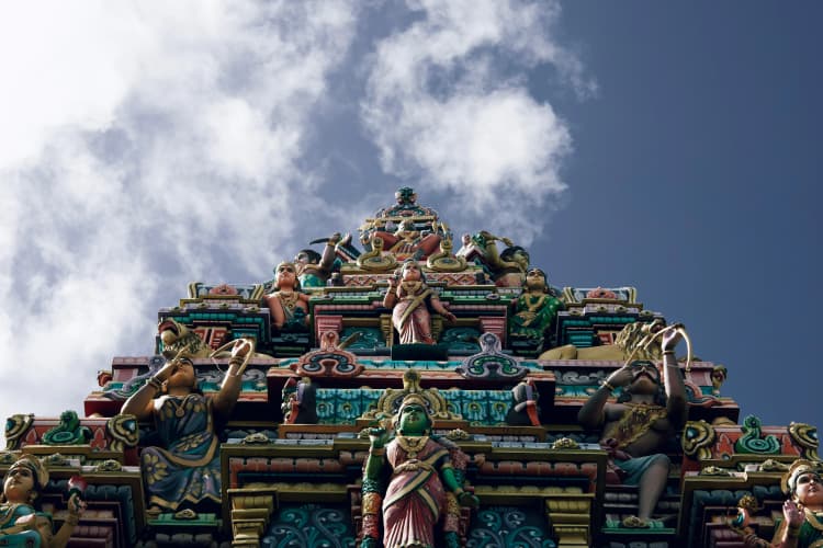 Ornate Hindu Temple Spire