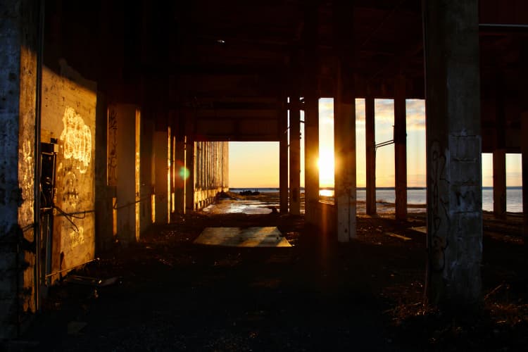 Abandoned Pier at Sunset