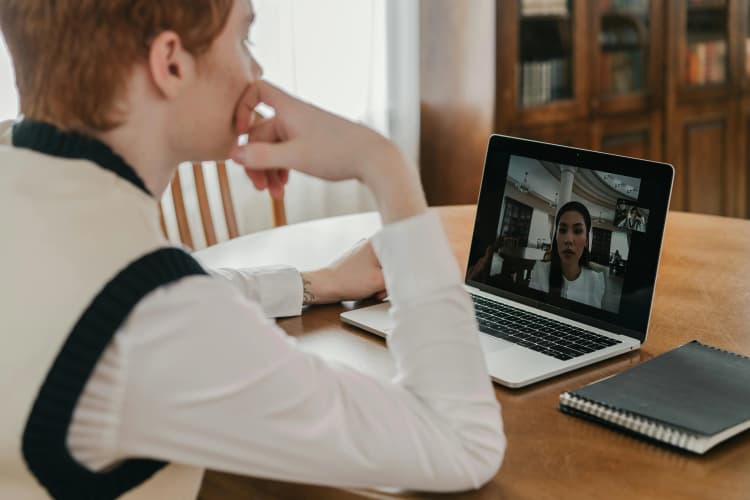 Virtual meeting at home