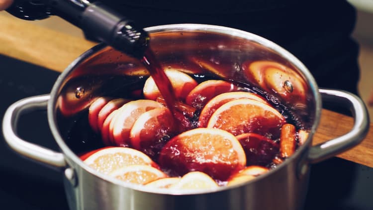 Mulled Wine in Pot