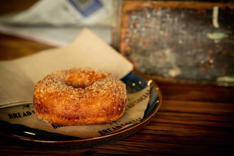 Sugary Donut on Plate