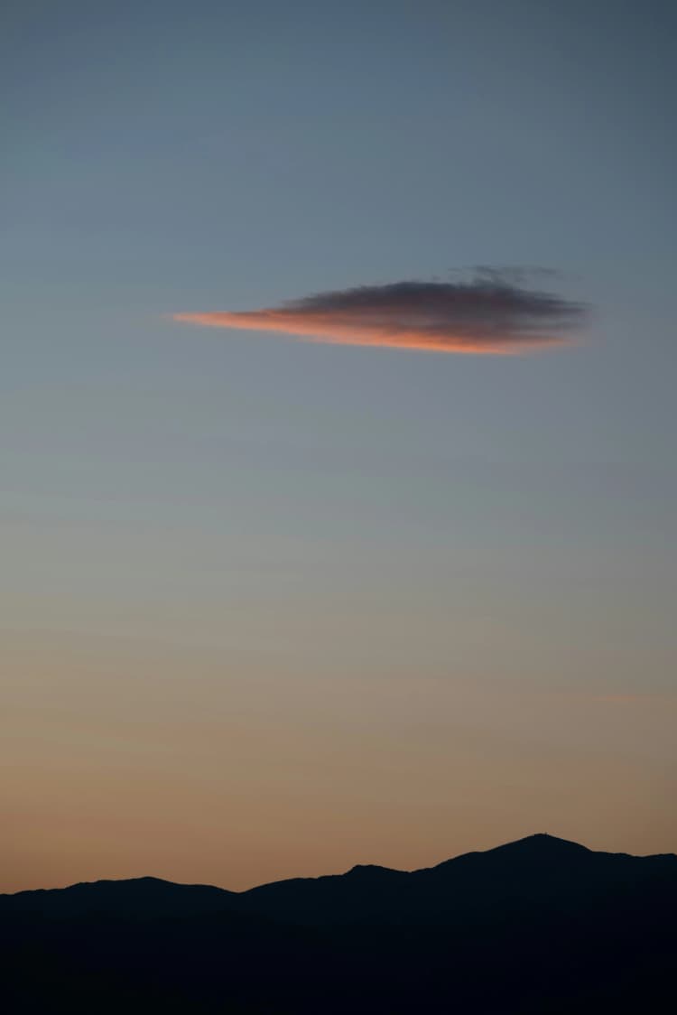 Lone Cloud at Sunset