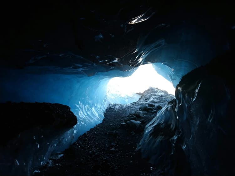 Icy Blue Cave Entrance