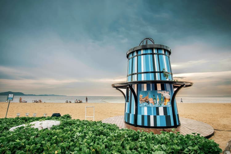 Beachside Kiosk at Sunset