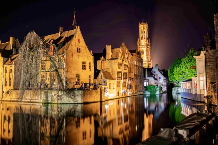 Bruges Canal by Night