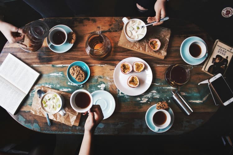 Cozy Cafe Table Spread