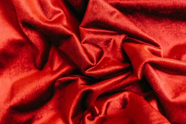 Luxurious Red Satin Folds